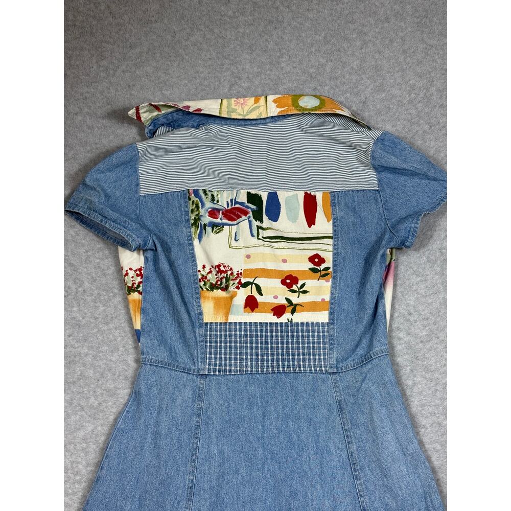 Vintage Petite Sophisticate Womens Size 6P Denim Patchwork Dress - Picture 14 of 14
